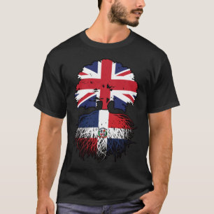 Dominican Republic Dominican British UK Tree Roots T-Shirt