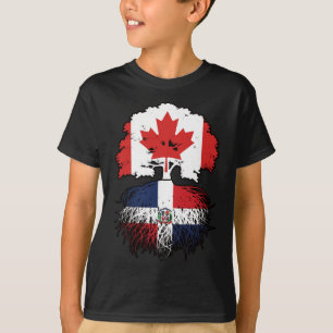 Dominican Republic Dominican Canadian Canada Tree T-Shirt
