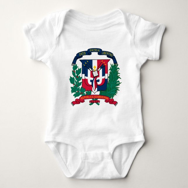 dominican republic emblem baby bodysuit (Front)