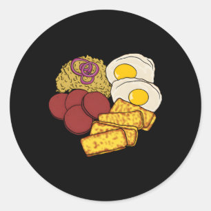Dominican Republic Favourite Food G㺠Salami Queso Classic Round Sticker