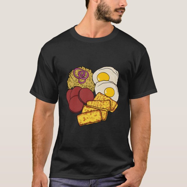 Dominican Republic Favourite Food Gãº Salami Queso T-Shirt (Front)