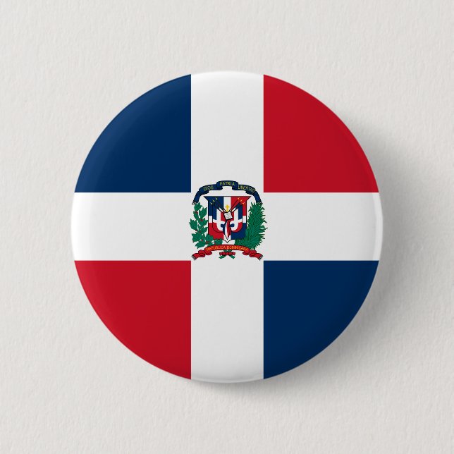 Dominican Republic Flag 6 Cm Round Badge (Front)