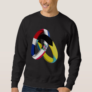 Dominican Republic Flag Bahamas Grown Ring Marriag Sweatshirt
