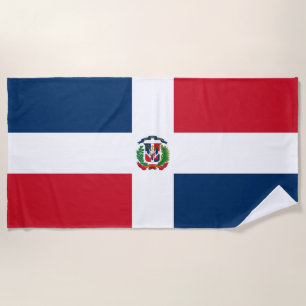 Dominican Republic flag Beach Towel