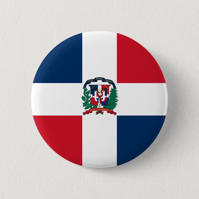 Dominican Republic Flag Button (Front)