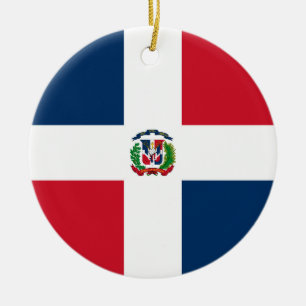 Dominican Republic flag Ceramic Ornament