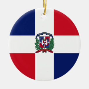 Dominican Republic Flag Ceramic Ornament