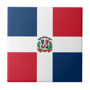 Dominican Republic Flag Ceramic Tile