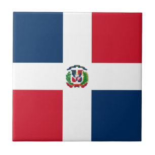 Dominican Republic flag Ceramic Tile