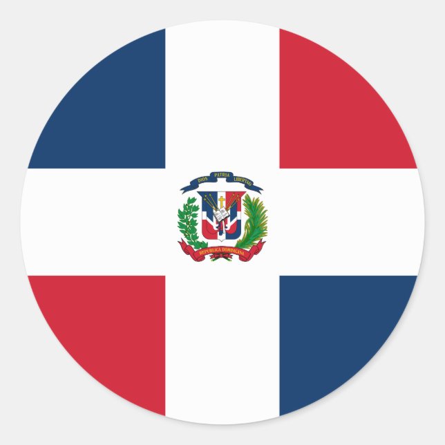 Dominican Republic Flag Classic Round Sticker (Front)