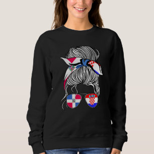 Dominican Republic Flag Croatia Grown Women Girl C Sweatshirt