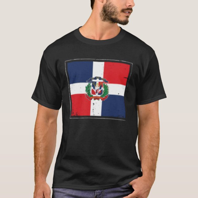 Dominican Republic Flag Dominicana Latina Latino R T-Shirt (Front)