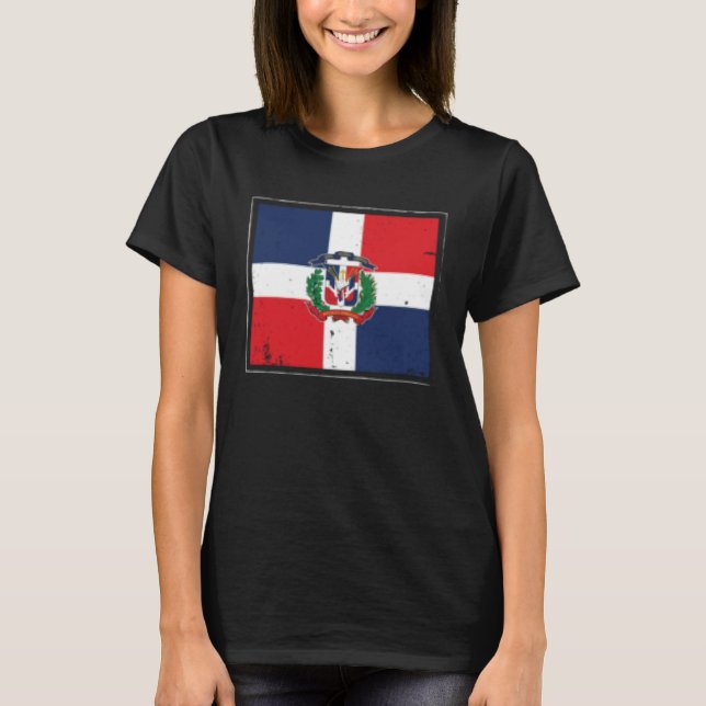 Dominican Republic Flag Dominicana Latina Latino R T-Shirt (Front)
