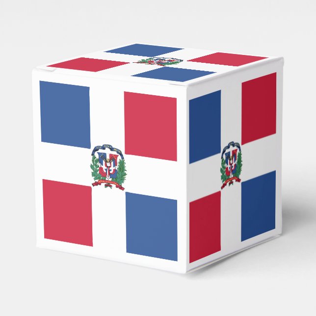 Dominican Republic Flag Emblem Favour Box (Front Side)