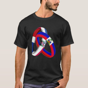 Dominican Republic Flag Haiti Grown Ring Marriage T-Shirt