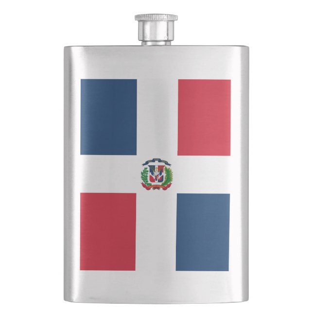 Dominican Republic flag Hip Flask (Front)
