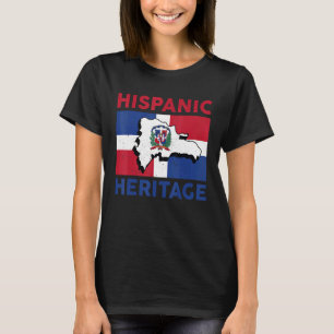 Dominican Republic Flag Hispanic Heritage Dominica T-Shirt
