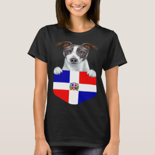 Dominican Republic Flag Italian Greyhound Dog In P T-Shirt