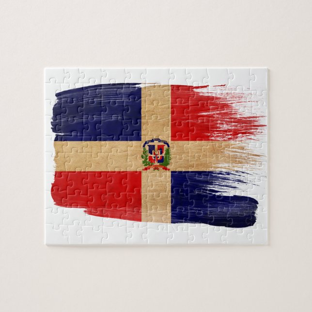 Dominican Republic Flag Jigsaw Puzzle (Horizontal)