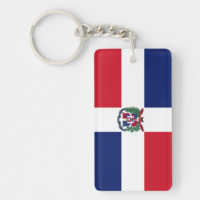 Dominican Republic Flag Key Ring (Front)