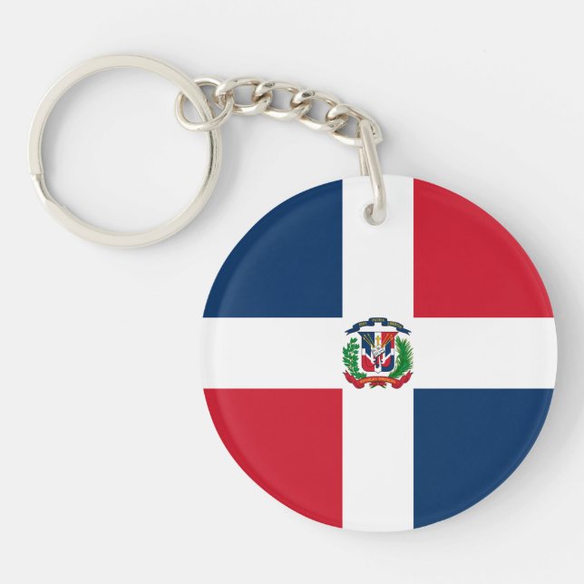 Dominican Republic Flag Key Ring (Front)