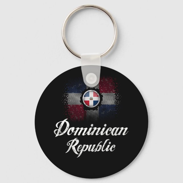 Dominican Republic Flag Key Ring (Front)