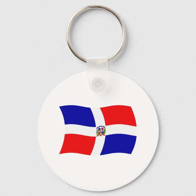 Dominican Republic Flag Keychain (Front)