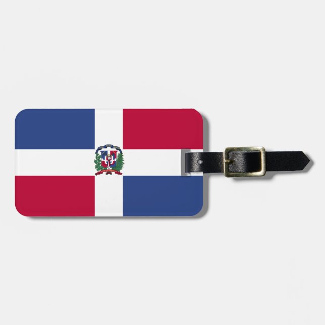 Dominican Republic Flag Luggage Tag (Front Horizontal)