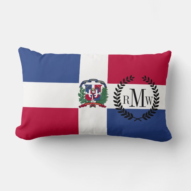 Dominican Republic Flag Lumbar Cushion (Front)