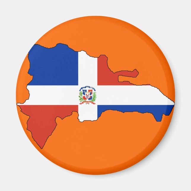 Dominican Republic flag map Magnet (Front)