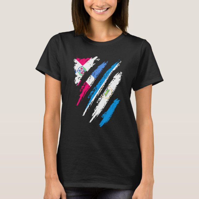 Dominican Republic Flag Nicaragua Grown Country St T-Shirt (Front)