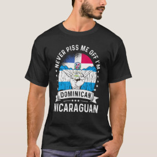 Dominican Republic Flag Nicaragua Grown Humour Pri T-Shirt