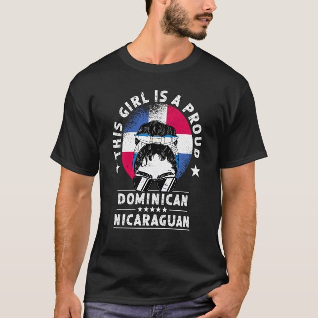 Dominican Republic Flag Nicaragua Grown Women Girl T-Shirt (Front)