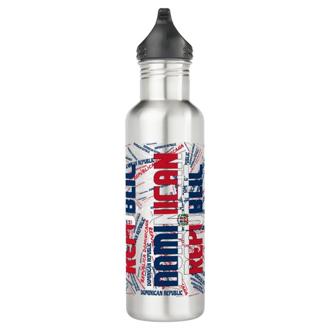 Dominican Republic Flag Patriotic 710 Ml Water Bottle (Right)