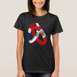 Dominican Republic Flag Peru Grown Ring Marriage W T-Shirt