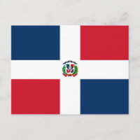 Dominican Republic Flag Postcard