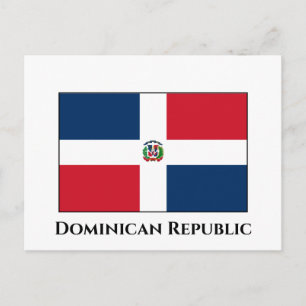 Dominican Republic Flag Postcard