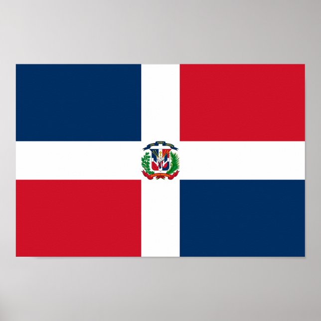 Dominican Republic Flag Poster (Front)