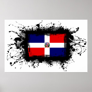 Dominican Republic Flag Poster