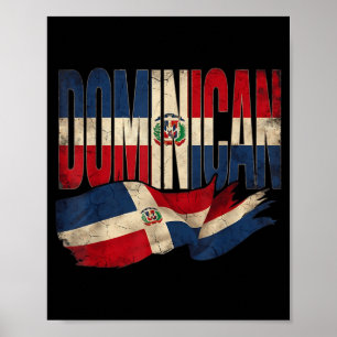 Dominican Republic Flag RD Republica Dominicana Poster