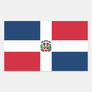 Dominican Republic Flag Rectangular Sticker