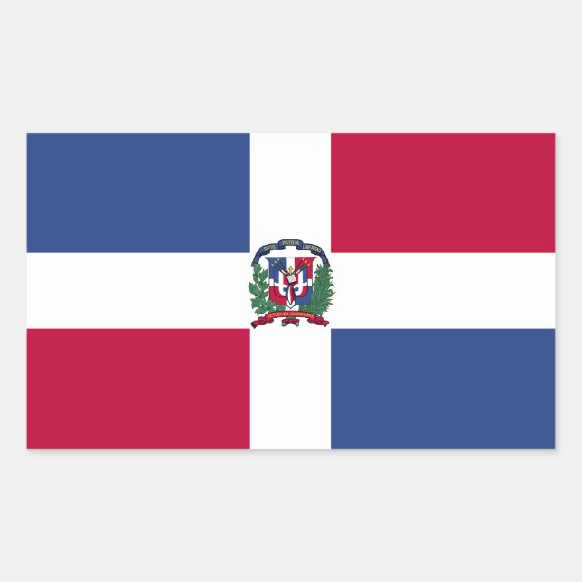 Dominican Republic Flag Rectangular Sticker (Front)