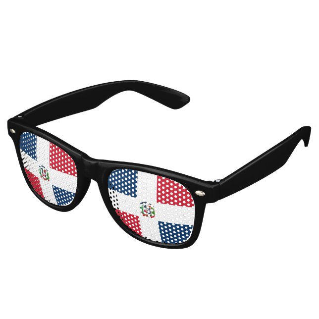 Dominican Republic flag Retro Sunglasses (Angled)