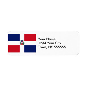 Dominican Republic Flag Return Address Label