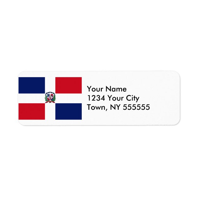 Dominican Republic Flag Return Address Label (Front)