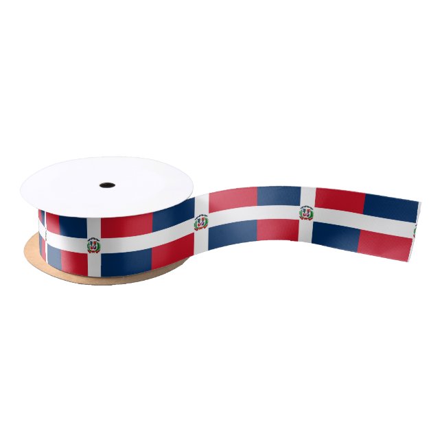 Dominican Republic flag Ribbon Satin Ribbon (Spool)