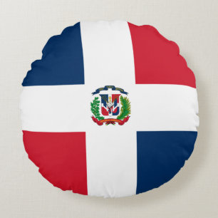 Dominican Republic Flag Round Cushion