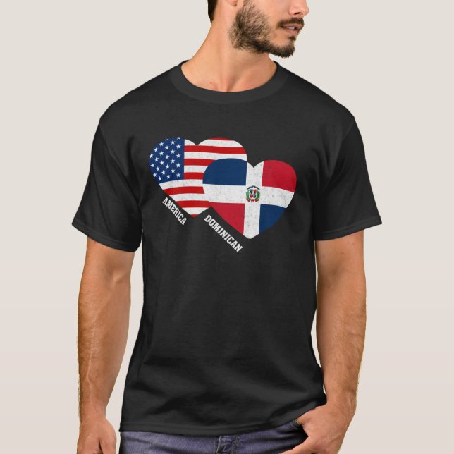 Dominican Republic Flag Shirt Half Dominican Ameri (Front)