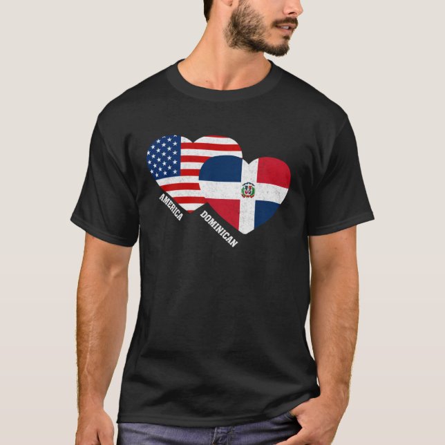 Dominican Republic Flag Shirt Half Dominican Ameri (Front)