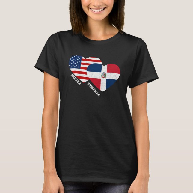 Dominican Republic Flag Shirt Half Dominican Ameri (Front)